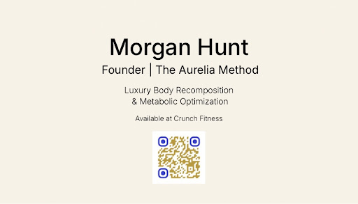 Morgan Hunt — Founder, The Aurelia Method. Available at Crunch Fitness.